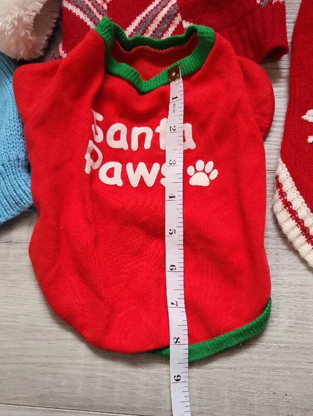 Holiday Pet Sweaters and Shirt Pack - Red and Light Blue